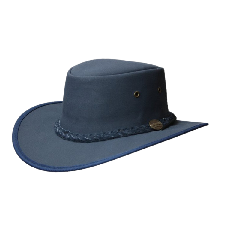 Barmah 1054NA Navy Drover Allover Canvas Hat – Hats By The Hundred
