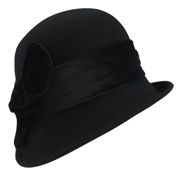 Women Cloche Hat Vintage Hat Summer Bowler Hat Sun Church Hat for