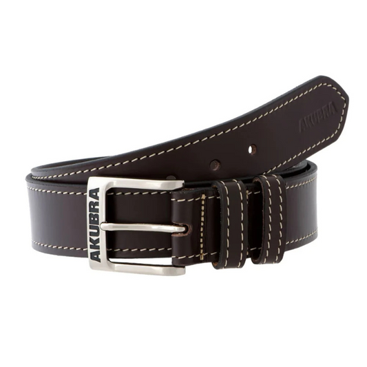 Akubra Leather Belt Steve - Brown Contrast Stitch