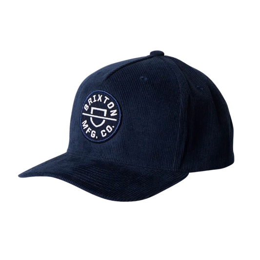 Brixton Crest C MP Snapback - Washed Navy Cord