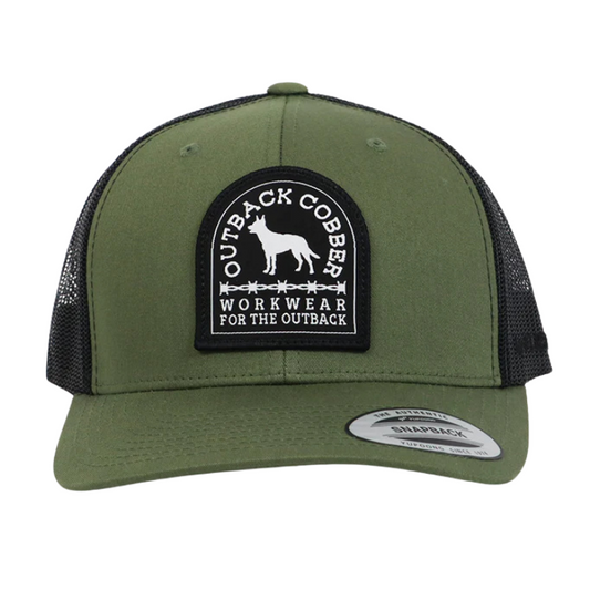 Outback Cobber Mitchell Trucker Cap - Army Green/Black