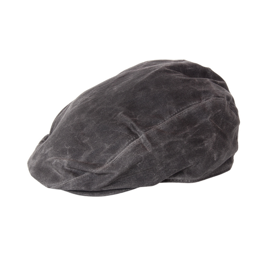 Avenel Of Melbourne Waxed Cotton Ivy Cap - Charcoal