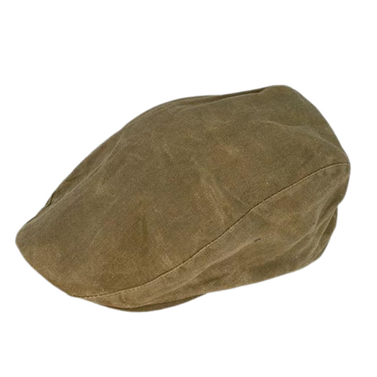 Avenel Of Melbourne Waxed Cotton Ivy Cap - Khaki