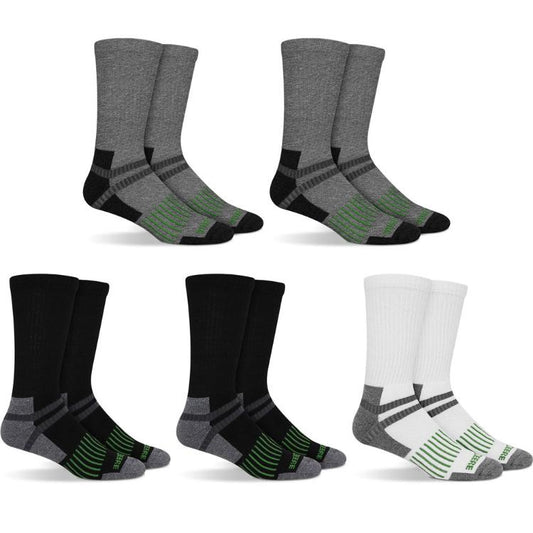 John Deere 5 Pack Crew Work Sorks - Black, Grey & White (Assorted)