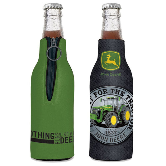 John Deere Bottle Cooler - Green & Black Tractor Design