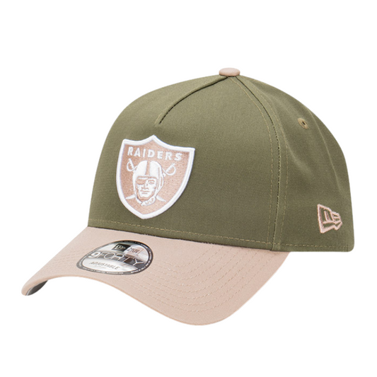 New Era Las Vegas Raiders 9FORTY A Frame Cap - New Olive/Ash Brown