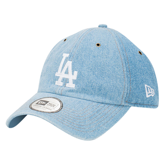 New Era Los Angeles Dodgers Casual Classic - Washed Indigo Denim/White