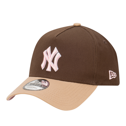 New Era New York Yankees 9FORTY A Frame Cap - Walnut/Camel/Pink