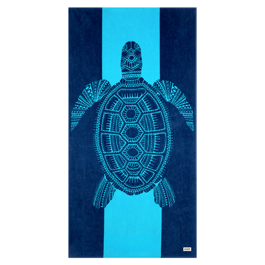 Pacific Creations Mens Turtle Beach Towel - Blue