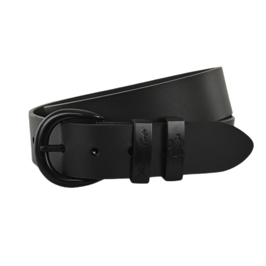 Thomas Cook Twin Keeper Leather Belt - Black