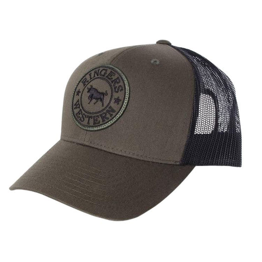 Ringers Western Signature Bull Trucker Army with Army & Black Patch
