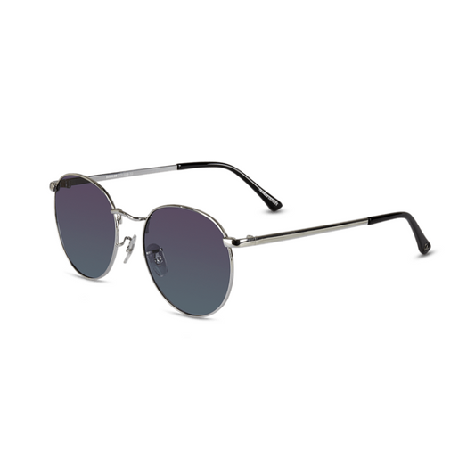 Wollumbin Australia Bangalow Universal Sunglasses - Shiny Silver/Smoke