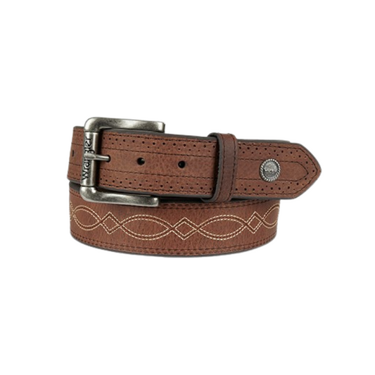 Wrangler Winton Leather Belt - Coffee