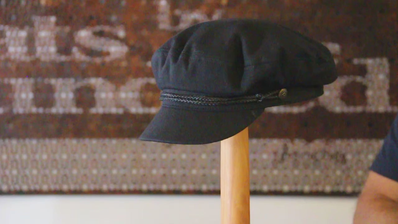 Brixton Fiddler Cap - Black Herringbone