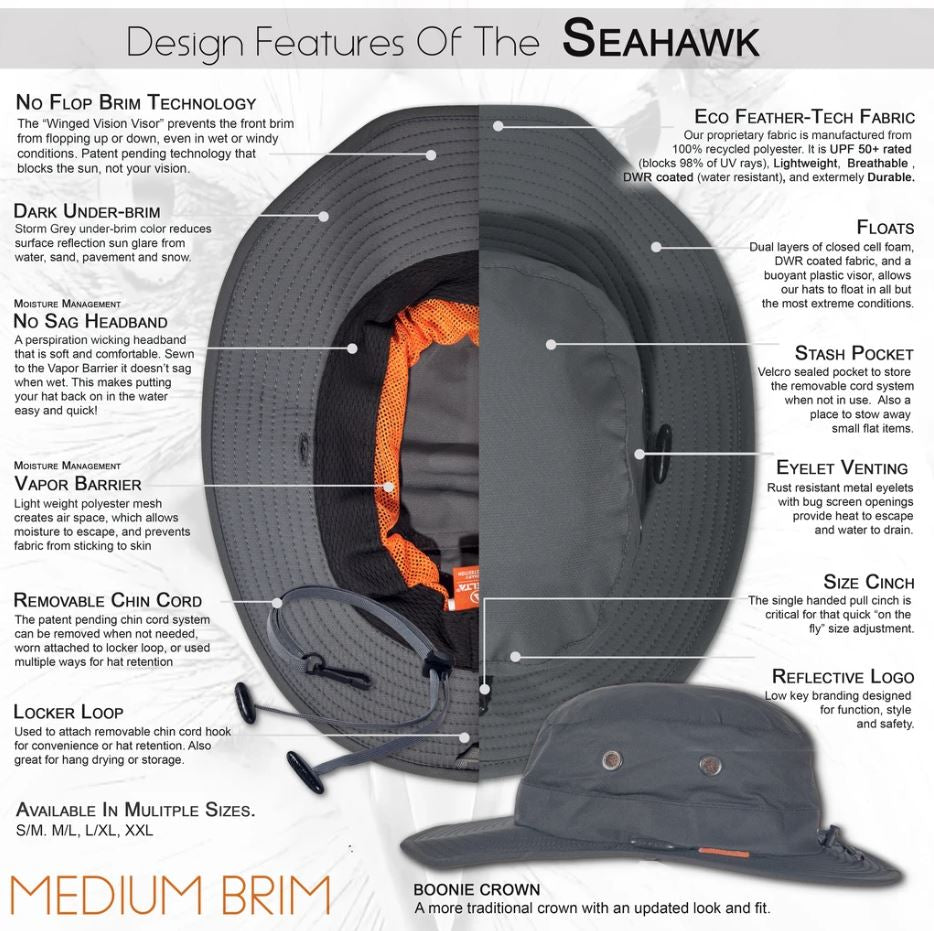 Shelta Hats Seahawk Adventure Hat - Storm Grey – Hats By The Hundred